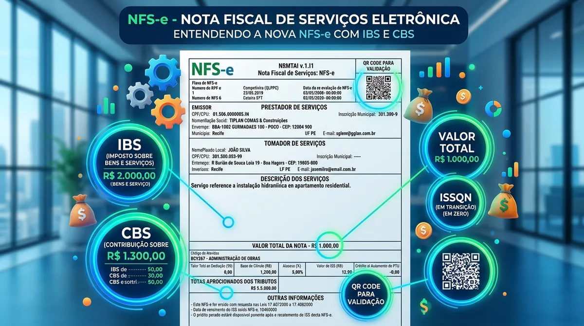 Nota fiscal de serviço eletrônica no padrão nacional, representando a unificação da emissão entre municípios